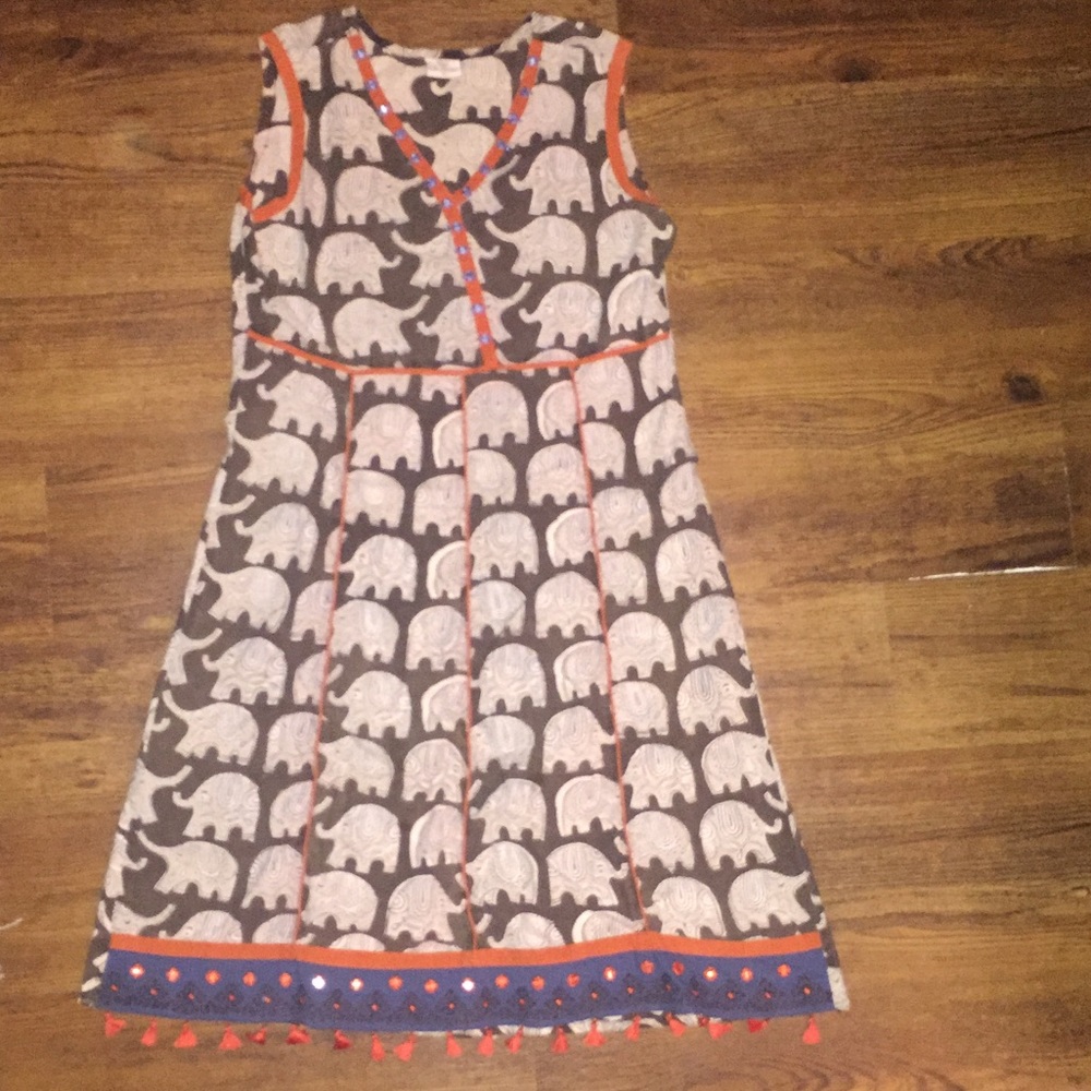 Kalanjali sleeveless brown dress size M
